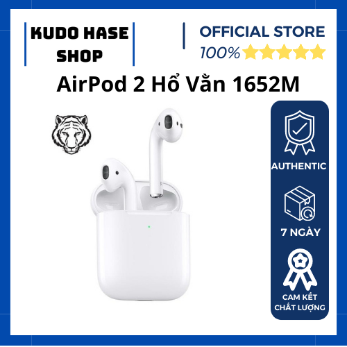 Tai Nghe Bluetooth Không Dây Airpod 2 Hổ Vằn 1652M Bass Cực Căng Sử Dụng Lên Tới 24h - Công Nghệ Xuyên Âm - Chống Ồn - Định Vị Google Map - Đổi Tên - Cảm Ứng Đa Điểm - Kháng Nước & Mồ Hôi IPX4 - Thời Trang