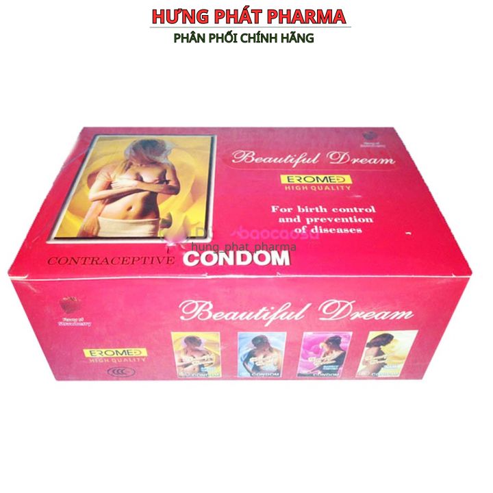 Bao cao su siêu mỏng Condom bao trơn siêu mỏng hộp 8 chiếc che tên sản phẩm