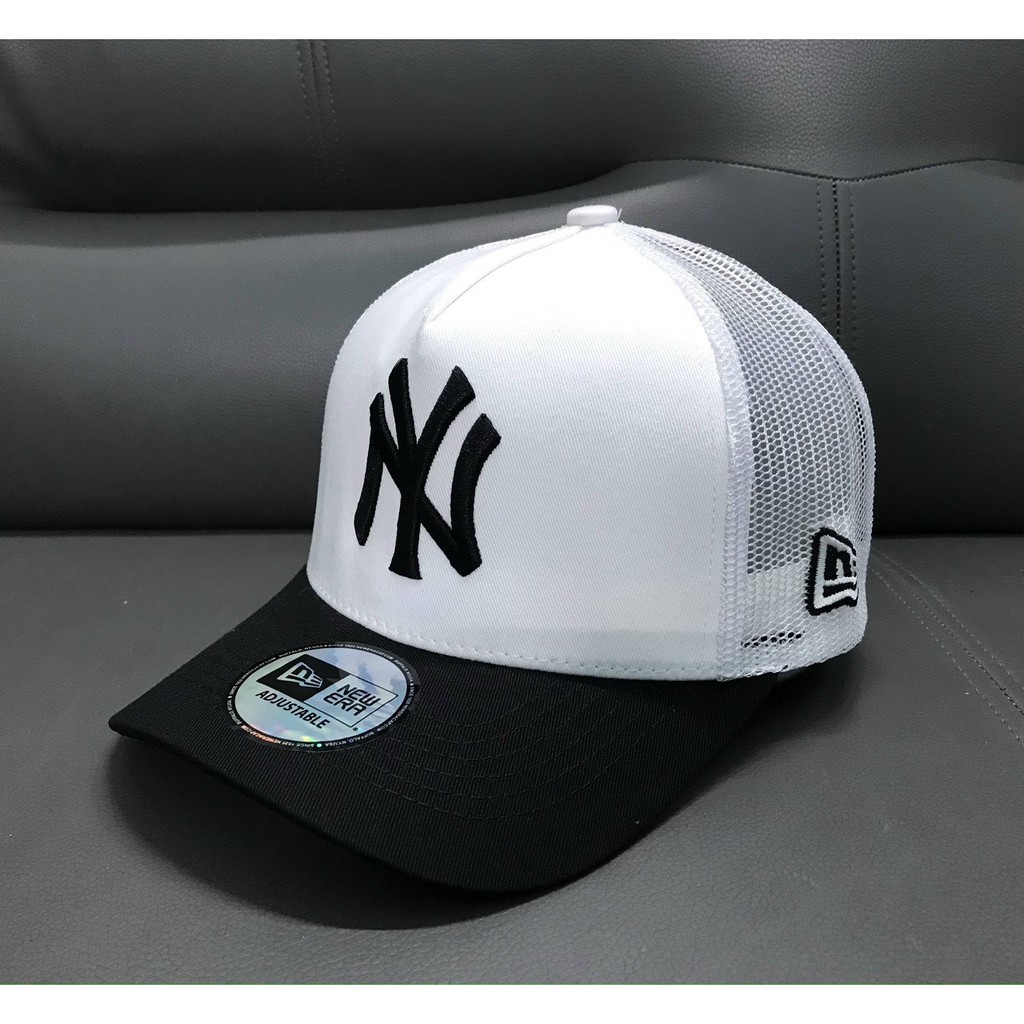 Mũ Lưỡi Trai - Nón Bóng Chày NY Phối Lưới Hàng VNXK Cao Cấp GH003 - Thời Trang Cá Tính Cho Nam Và Nữ - Chất Kaki 100% Cotton - Có 3 Màu đen xanh trắng - Free size