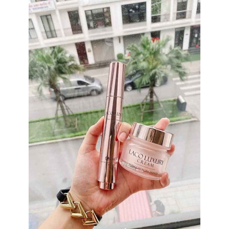 Combo dưỡng trắng da ban ngày và đêm laco