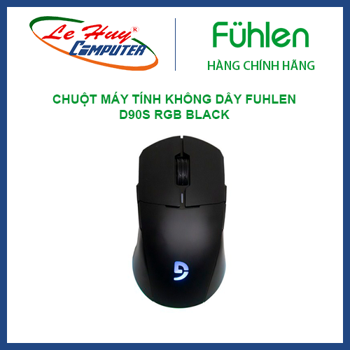 Chuột máy tính không dây fuhlen d90s rgb v3 black