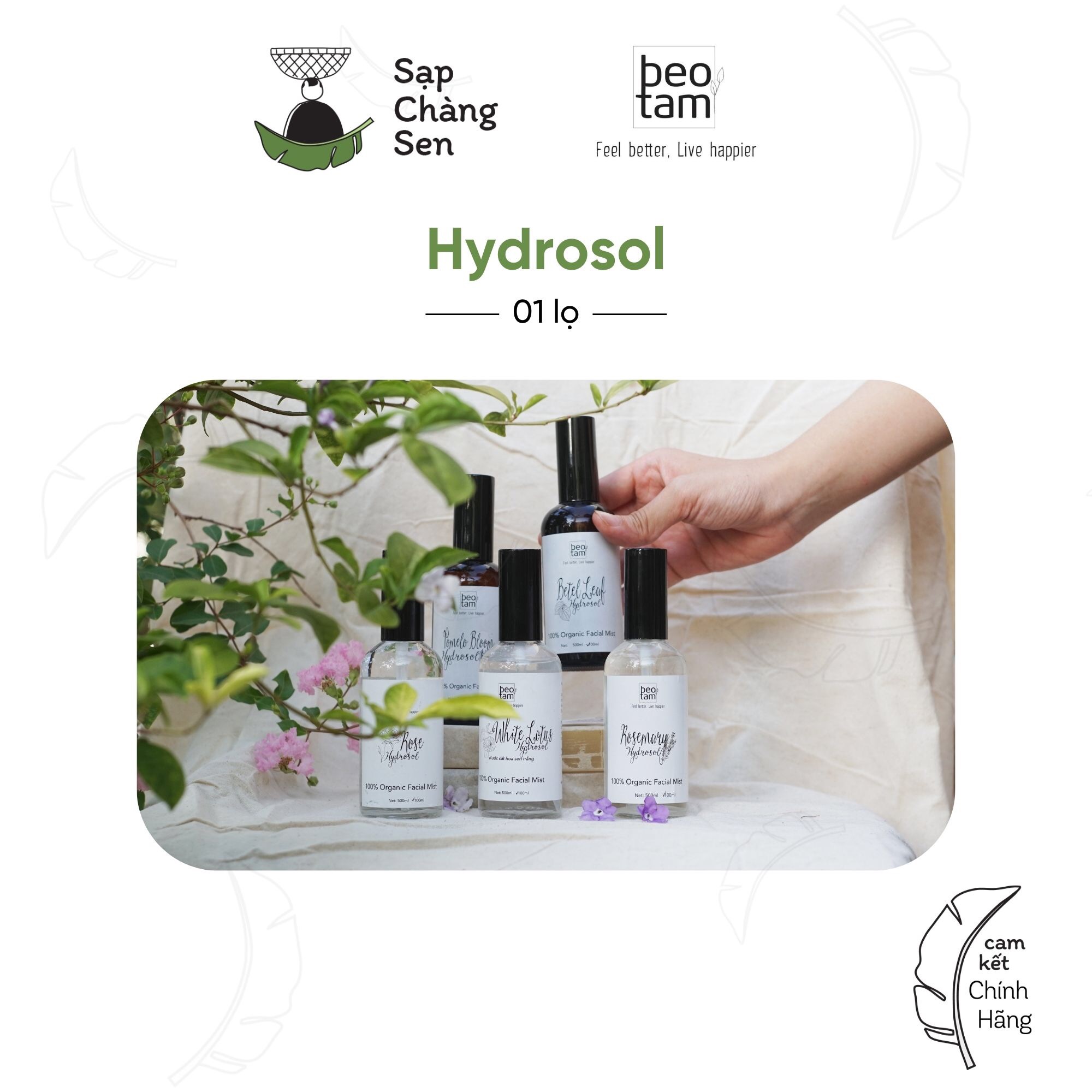 Hydrosol - 100ml | nước cất, toner cho da, tóc
