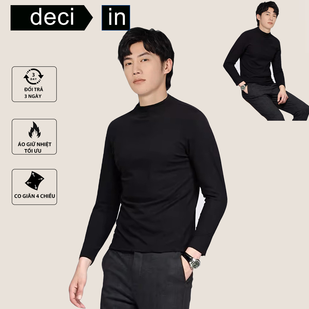 Áo giữ nhiệt nam cổ cao 3 phân chuẩn WARM HEATTECH DECI.IN/DC15