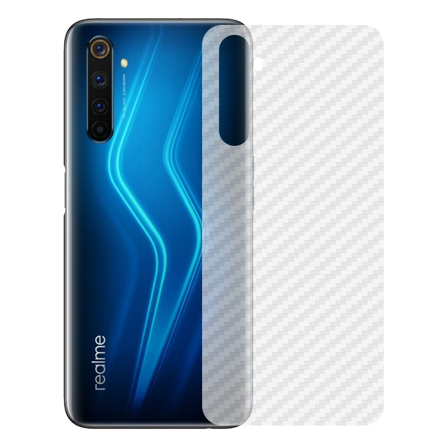 Bộ 3 tấm dán lưng mặt sau vân carbon 3D trong suốt cho điện thoại Realme 5, Realme 5s, Realme 5i, Realme 5 Pro, Realme 6i
