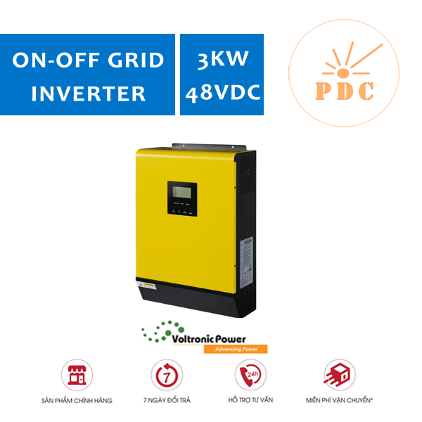 Biến tần on/off grid infinisolar vii-3kw 48v 60a mppt -