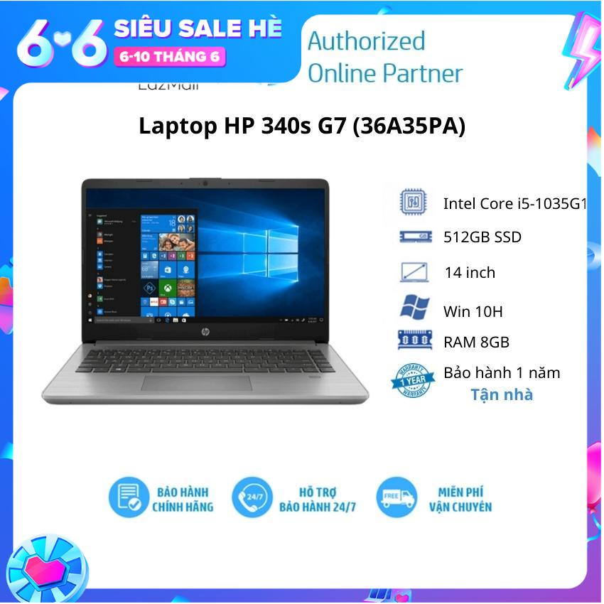 Laptop hp 340s g7 / grey/ intel core i5-1035g1 / ram 8gb ddr4/ 512gb ssd/ 14 inch fhd/ intel uhd graphics/ fp/ wl+bt/ 3 cell 41 whr/ win 10sl/ 1 yr