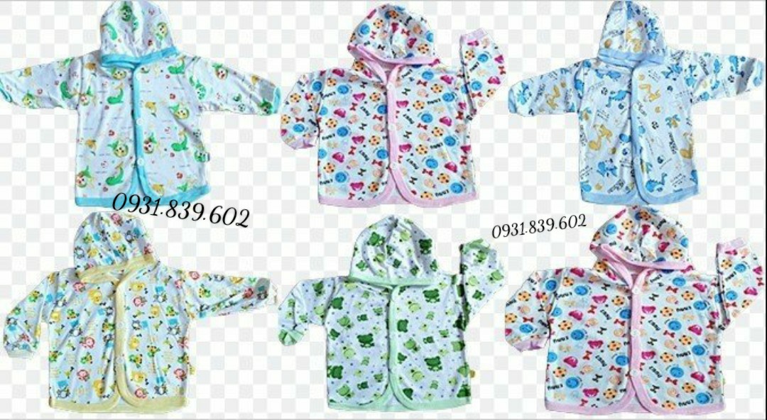 Áo khoác có nón chất cotton in hình cho bé