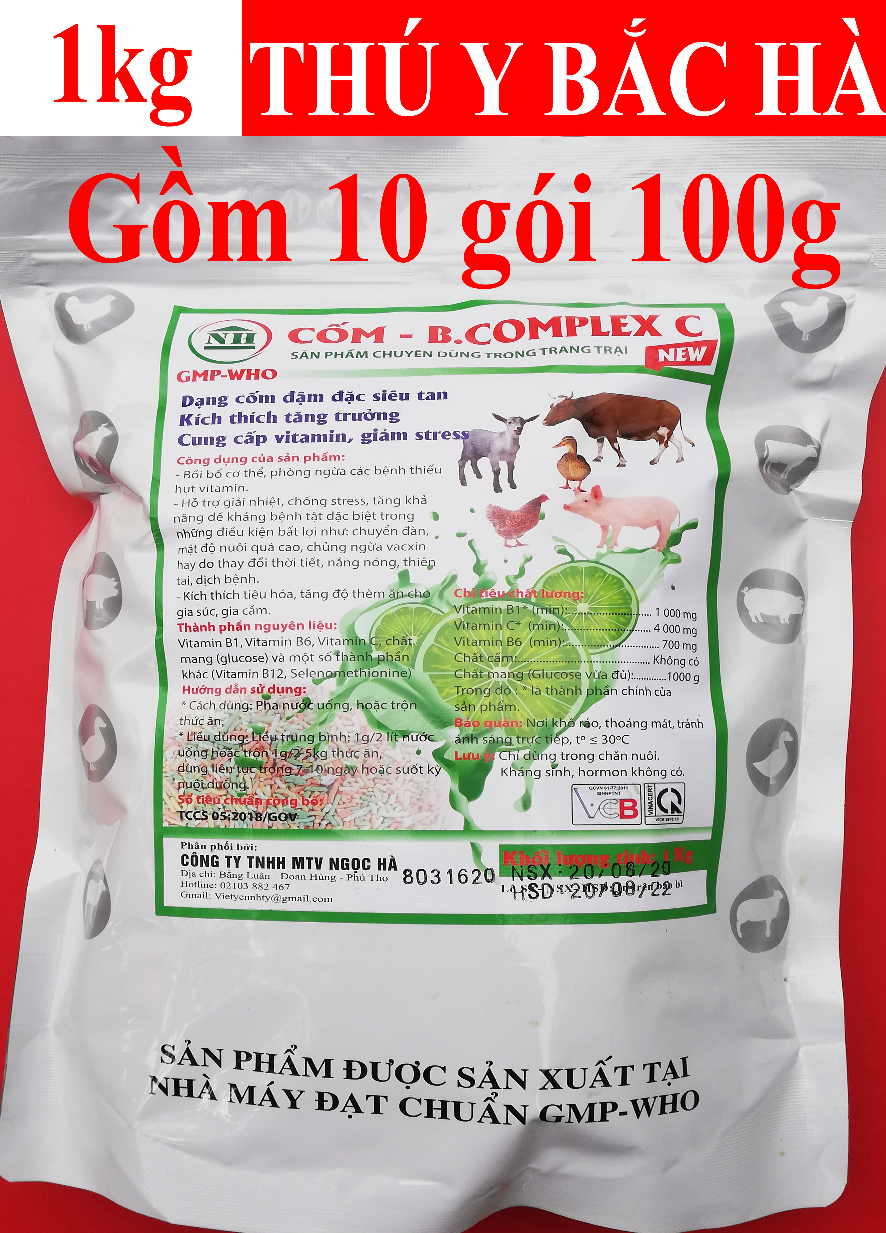 1 kg Cốm Bcomplex - C  Bồi bổ cơ thể, kích thích tăng trưởng dùng tốt cho gà, gà đá, chim cảnh