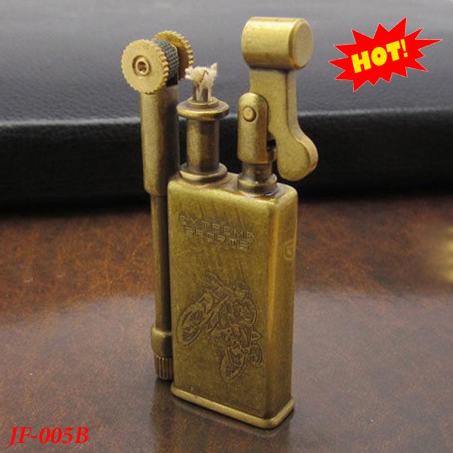Bật Lửa Cổ , Bật Lửa Xăng Đá , Bật Lửa Hộp Quẹt Xăng Đá Kiểu Cổ, Bằng Đồng Nguyên Chất JF-005B - Nhỏ