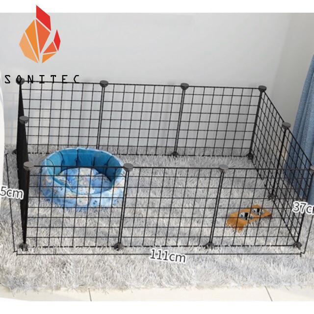 Combo 10 Tấm Lưới Sắt 35x35 Ghép Kệ Sắt Lắp Ghép Dùng Để Làm Trang Trí Kệ Sách Chuồng Quây Cho Thú Cưng Chó Mèo (Tặng kèm 20 Chốt Nối)