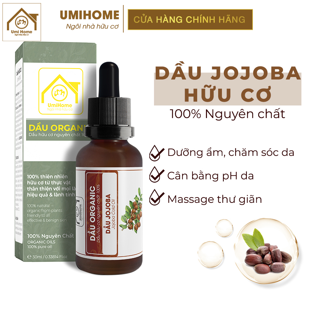 Dầu jojoba hữu cơ umihome nguyên chất | jojoba oil 100% organic 30ml