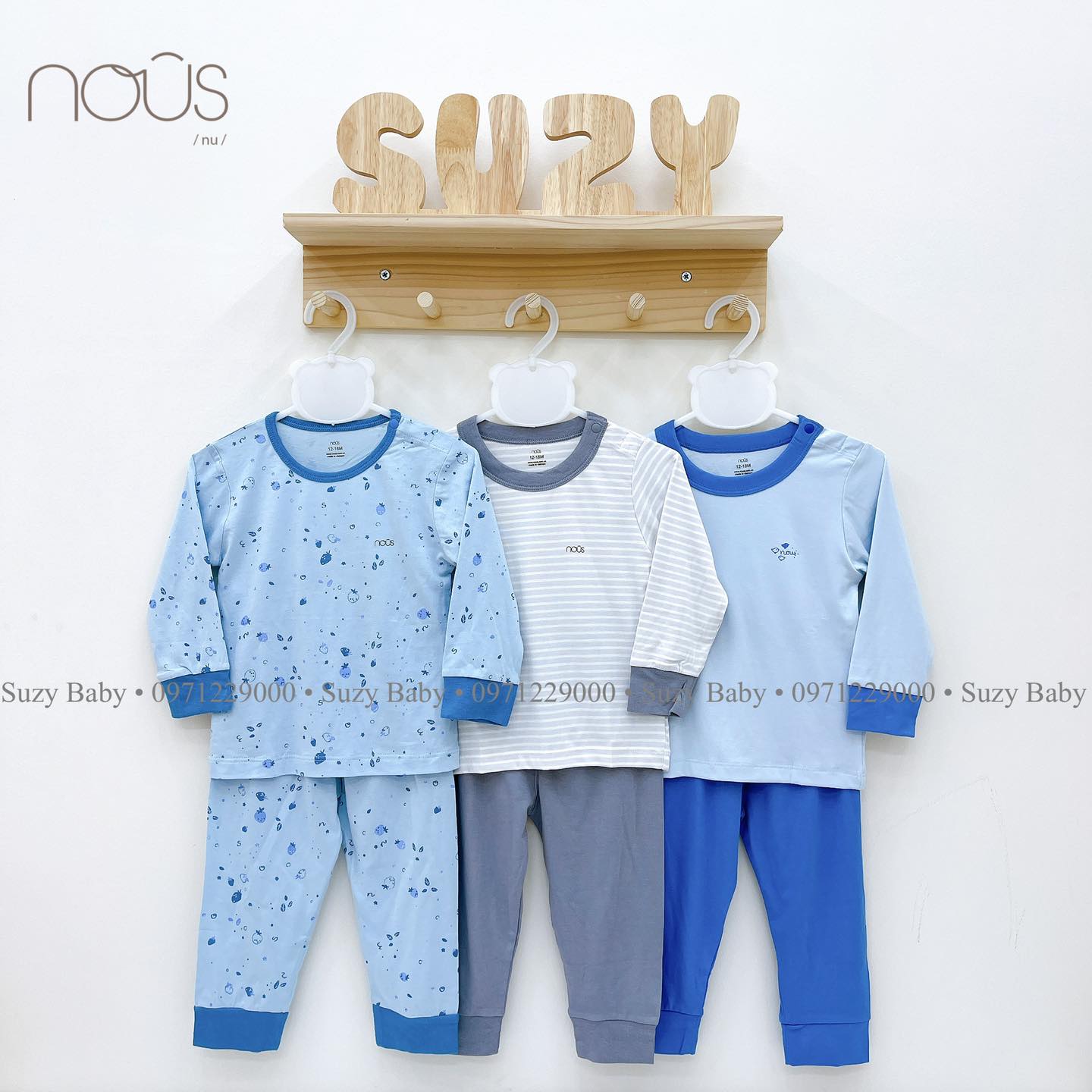 Bộ nous thu đông dài tay cúc vai