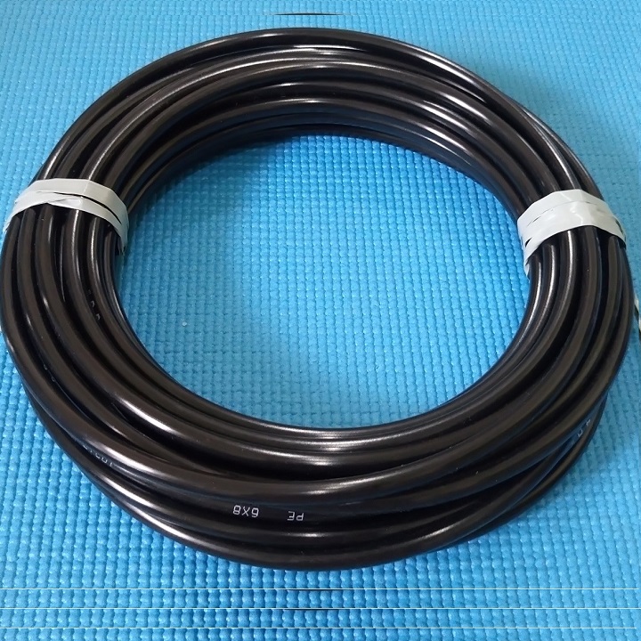 5m Dây phun sương Pe màu đen 8mm, có tác dụng chống rêu mốc trong đường ống, giúp béc phun ít bị nghẹt