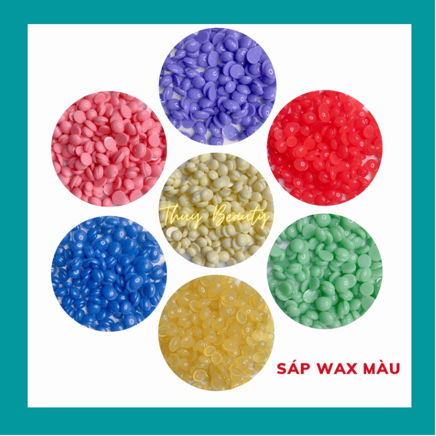 Sáp Wax lông Hard Beans ⚡FREESHIP + TẶNG QUE⚡ Nhập khẩu, 7 màu, dẻo mịn, không hôi, an toàn, dễ thực hiện tại nhà