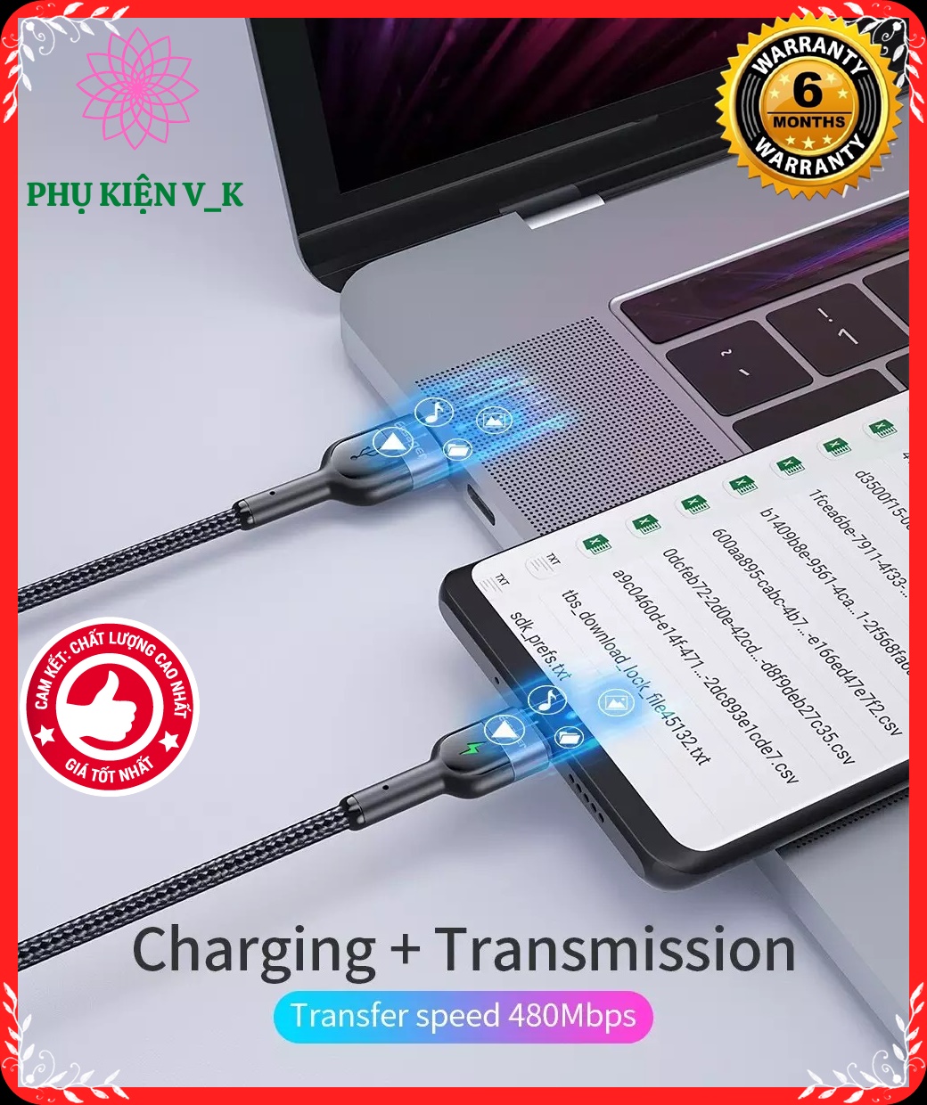 Cáp sạc nhanh 3a micro usb dành cho điện thoại android