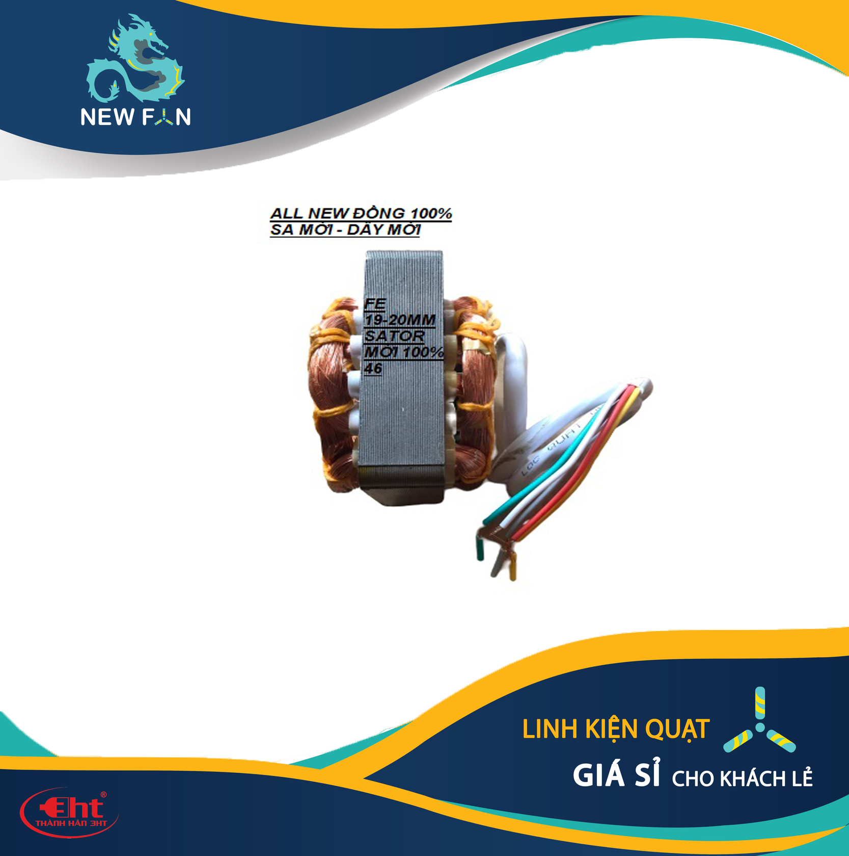 Stator quạt b4 - dây đồng 100%