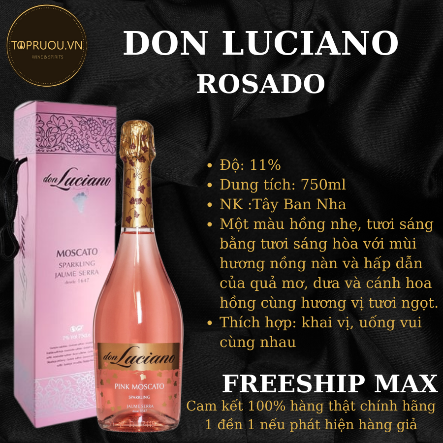 Rượu Vang Nổ Don Luciano Pink Moscato 750ml