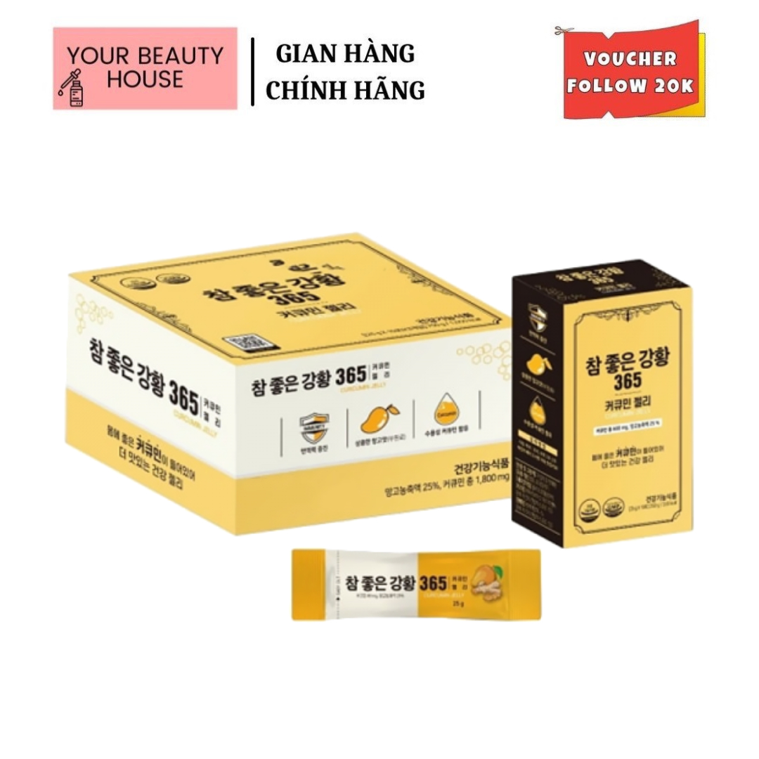 Tách lẻ tinh chất nghệ nano & thạch nghệ Curcumin 365 Hàn Quốc