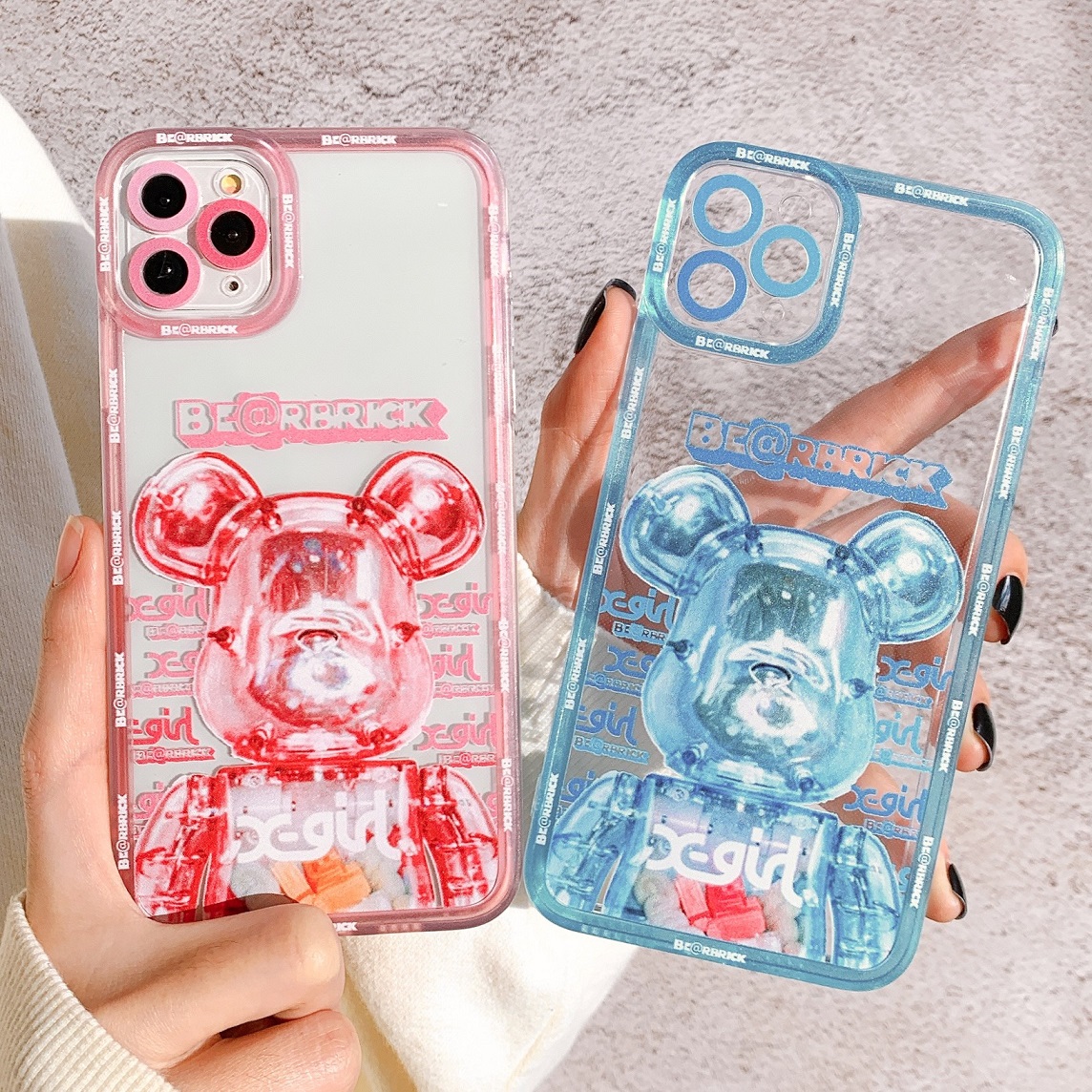 Ốp Lưng Silicon Chống Sốc Viền Nổi Bear Brick