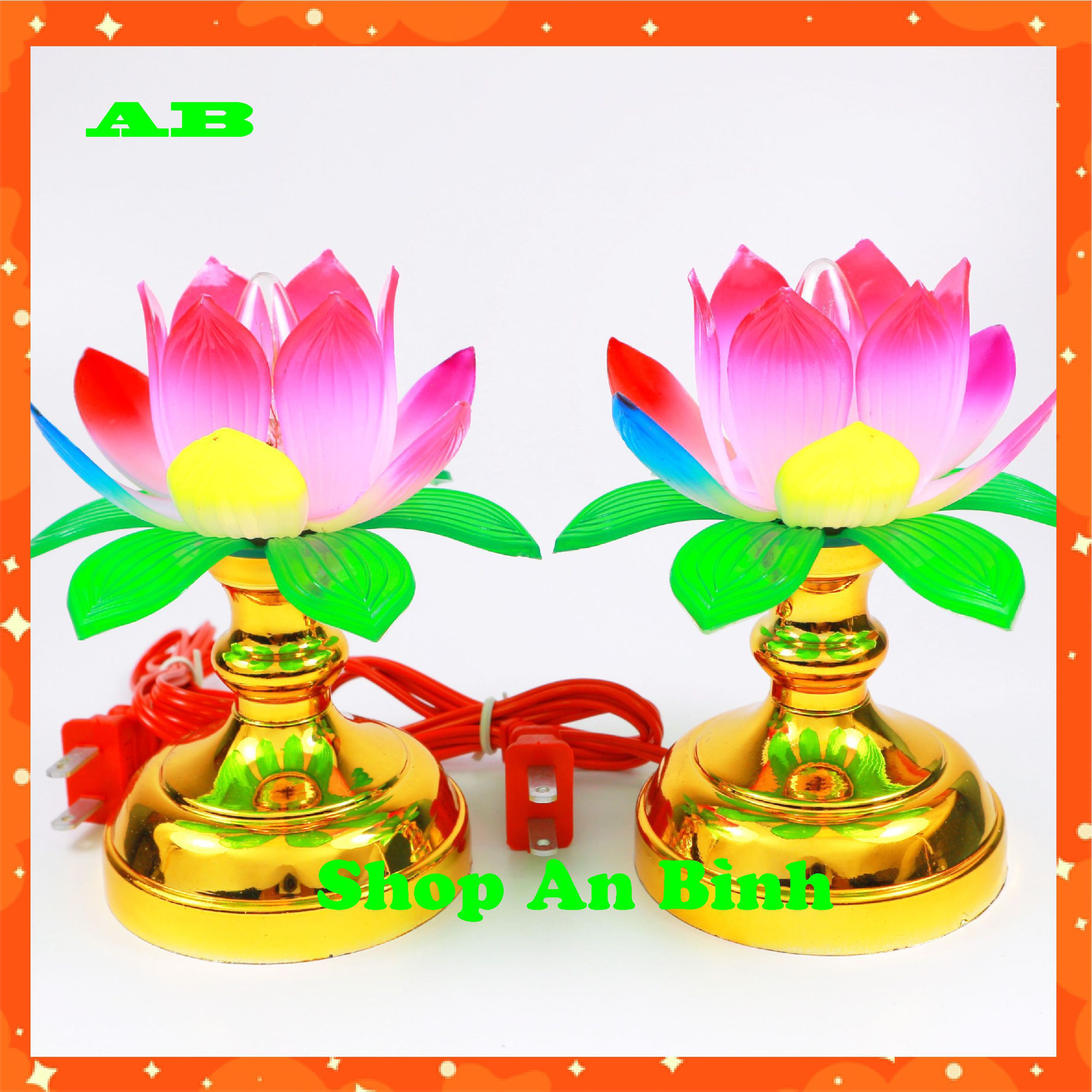 Đèn thờ cúng hoa sen, đèn để bàn thờ tổ tiên, đèn thờ thổ địa - Đèn thờ