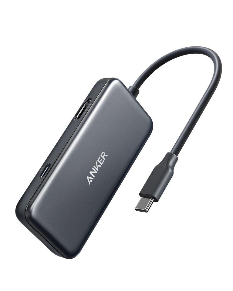 Bộ chuyển đổi cổng ANKER USB-C 3 in 1 xuất HDMI 4K, USB 3.0, hỗ trợ dòng sạc 60W Power Delivery - A8335
