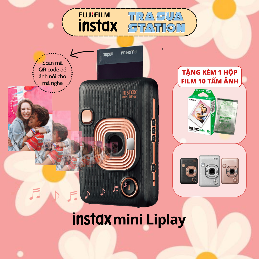 [HN][Trả góp 0%]FUJIFILM INSTAX MINI LiPLAY - MÁY ẢNH IN LẤY LIỀN 3 TRONG 1 - Chính Hãng - Bảo hành 1 năm - Tặng kèm 10 film