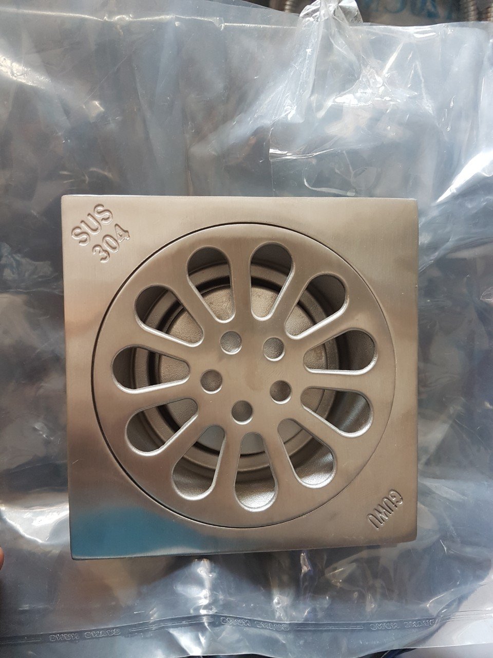 [HCM]Phễu thoát sàn chống hôi Inox 304 đúc hiệu GUWU (Đài Loan)
