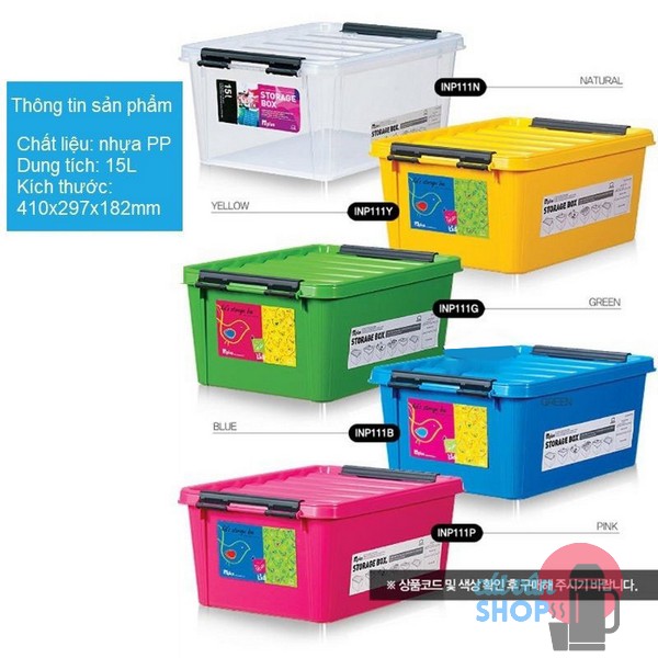 Thùng đựng đồ Inplus Easy Clip LocknLock 15L INP111
