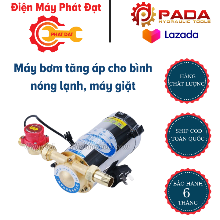 Máy bơm tăng áp đóng ngắt tự động khi sử dụng,tăng áp cho máy giặt,sen vòi,bình nóng lạnh...