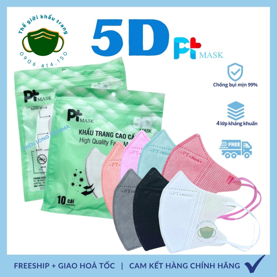 SET 100 Cái Khẩu trang 5D Mask Yoki 4 lớp kháng khuẩn siêu dày chuẩn form thoải mái công ty