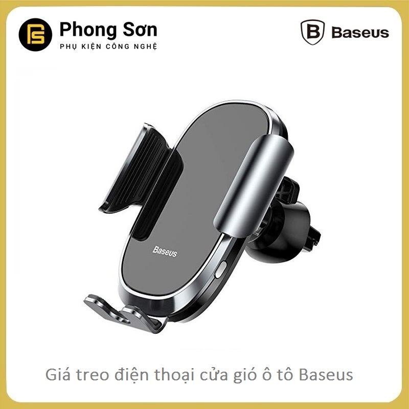 Giá kê điện thoại kẹp cửa gió thông minh , Tự động kẹp mở điện thoại , Gravity Smart car mount cell phone Holder Baseus , Cho IP X, Xs, XsMax ,Xr , 6.5 ing