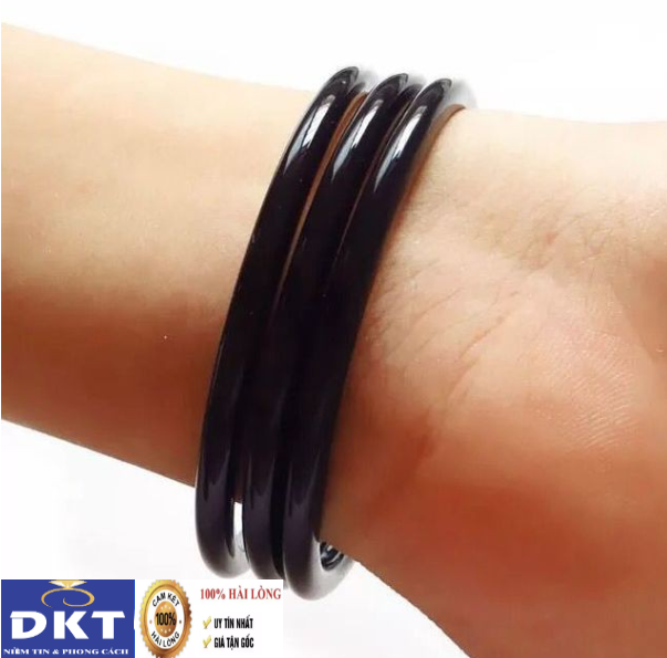 [HCM](HOT...HOT) Vòng đá mã não ximen đen tròn tuyệt đẹp Ni 50-52 mm phong cách thời trangmang phong thủybình an