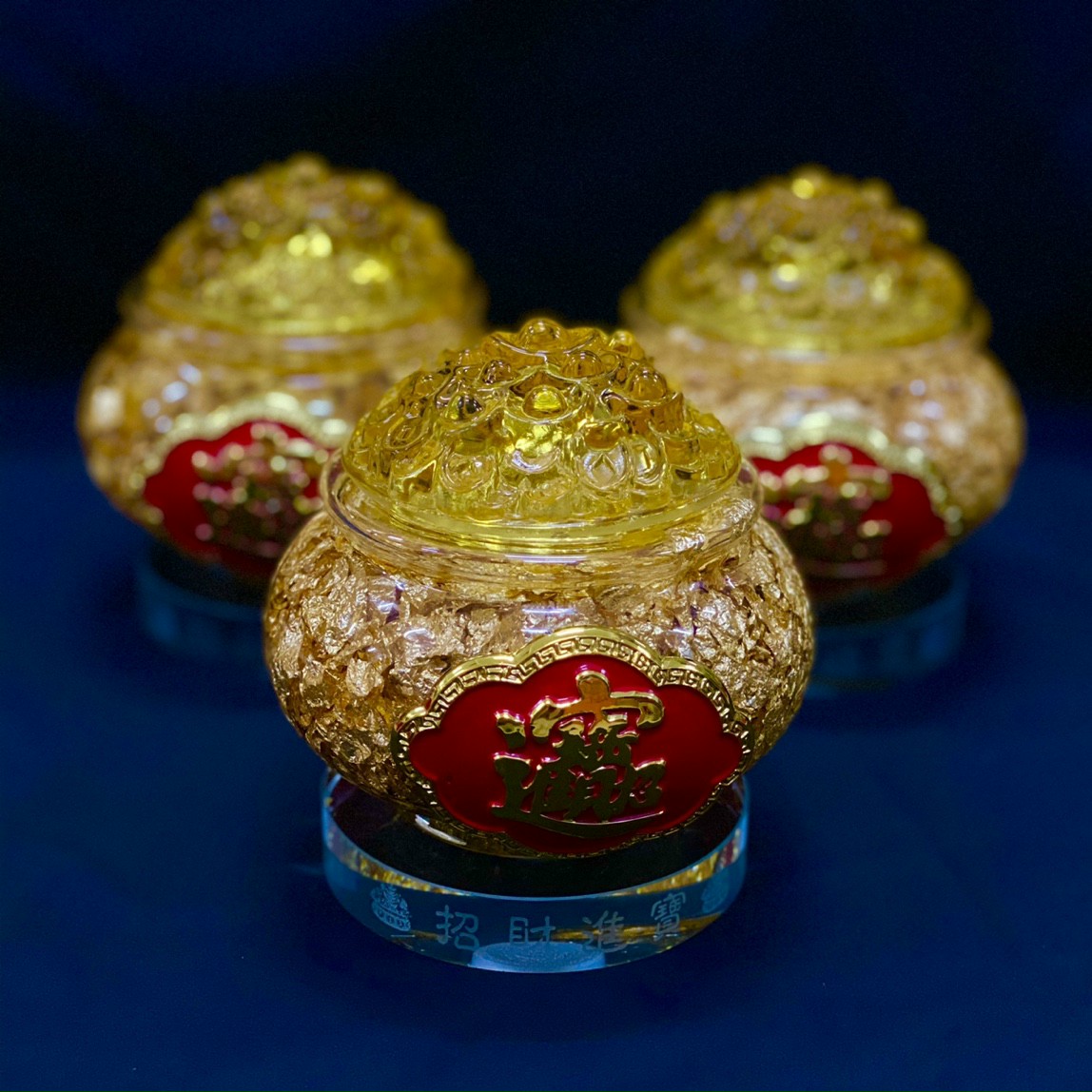 Bát vàng nước phong thủy , bát tụ bảo, bát vàng thần tài - cao 10cm & 12cm