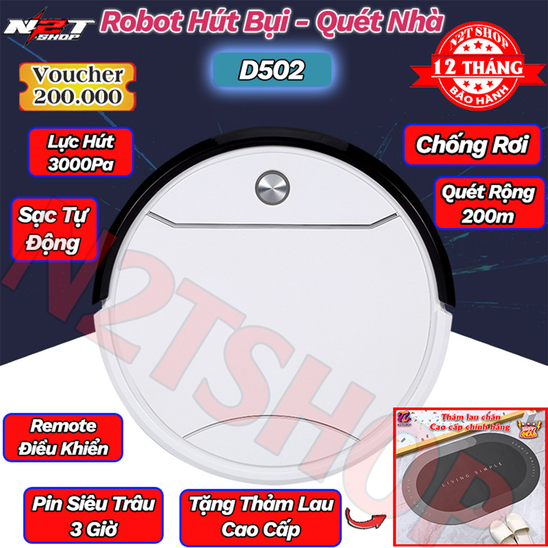 Robot hut bụi lau nhà D502, robot hut bụi lau nhà tự động, rô bốt hút bụi lau nhà, máy hút bụi, robot hút bụi, máy hút bụi thông minh, máy hút bụi gia đình, máy hút bụi gia đình cực mạnh, máy hút bụi xiaomi, máy hút bụi lau nhà