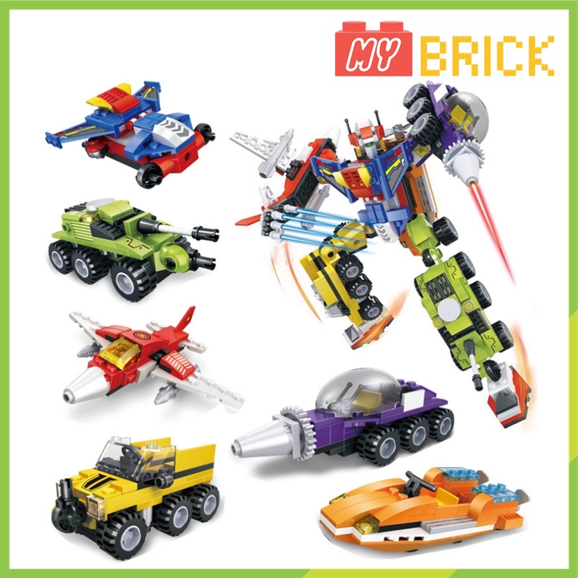 Bộ lắp ráp lego robot biến hình transformer KOZO 6 in 1