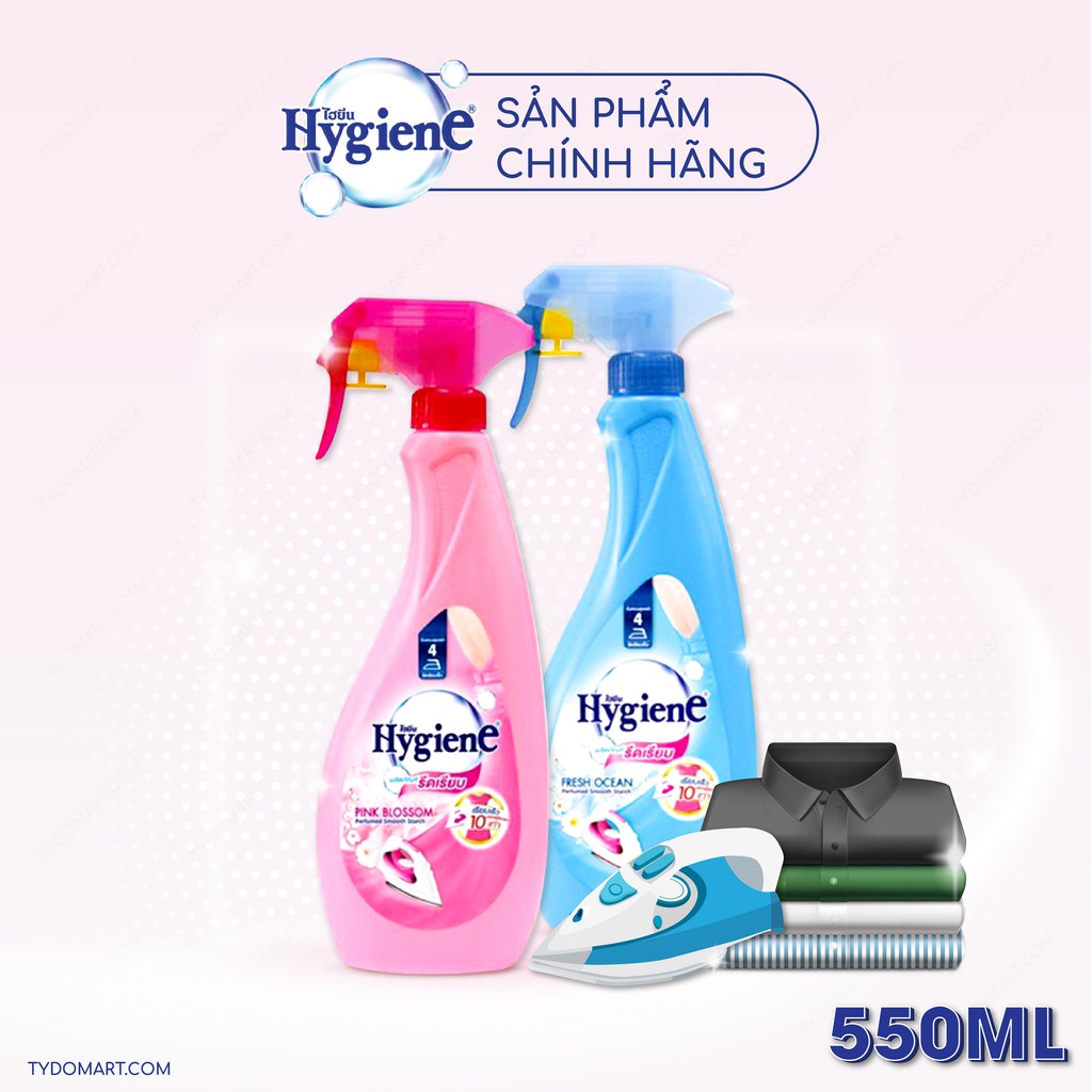 Nước xịt ủi thơm quần áo hygiene thái lan 550ml