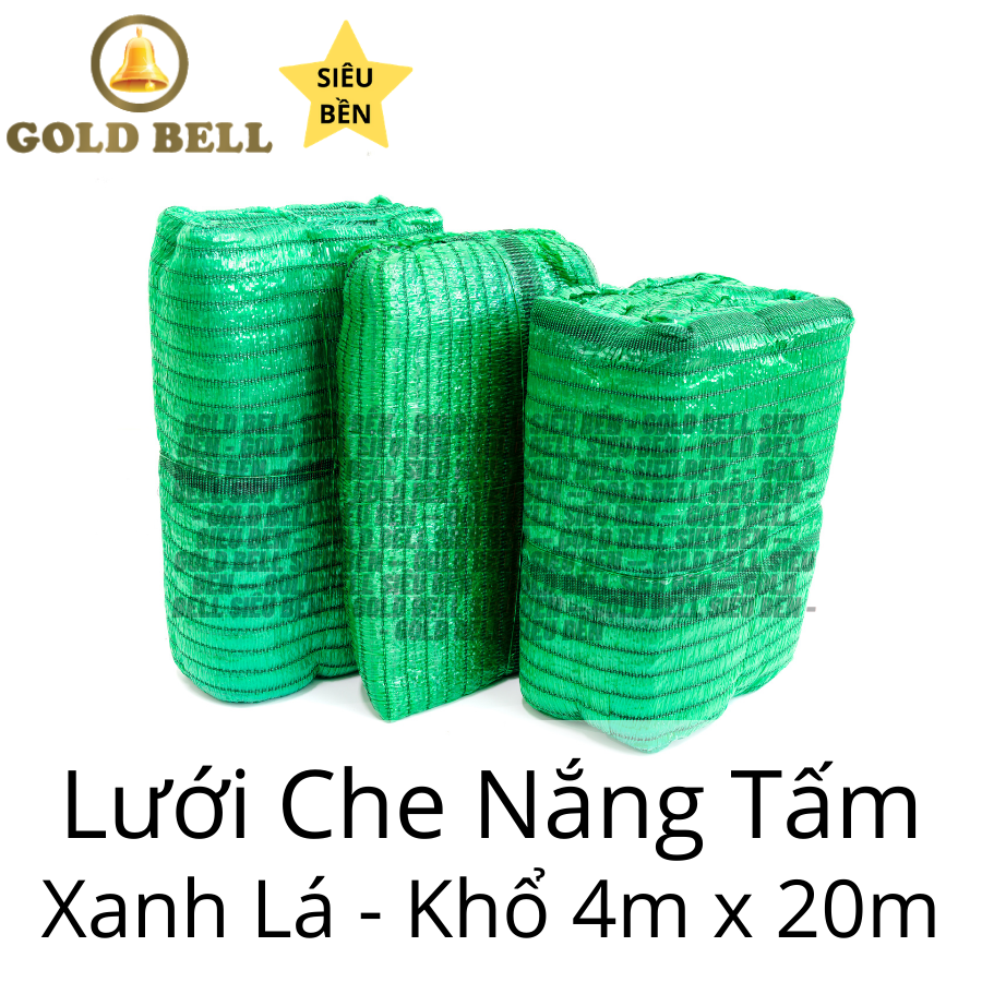 Lưới che nắng tấm - khổ 4m x 20m - màu xanh lá