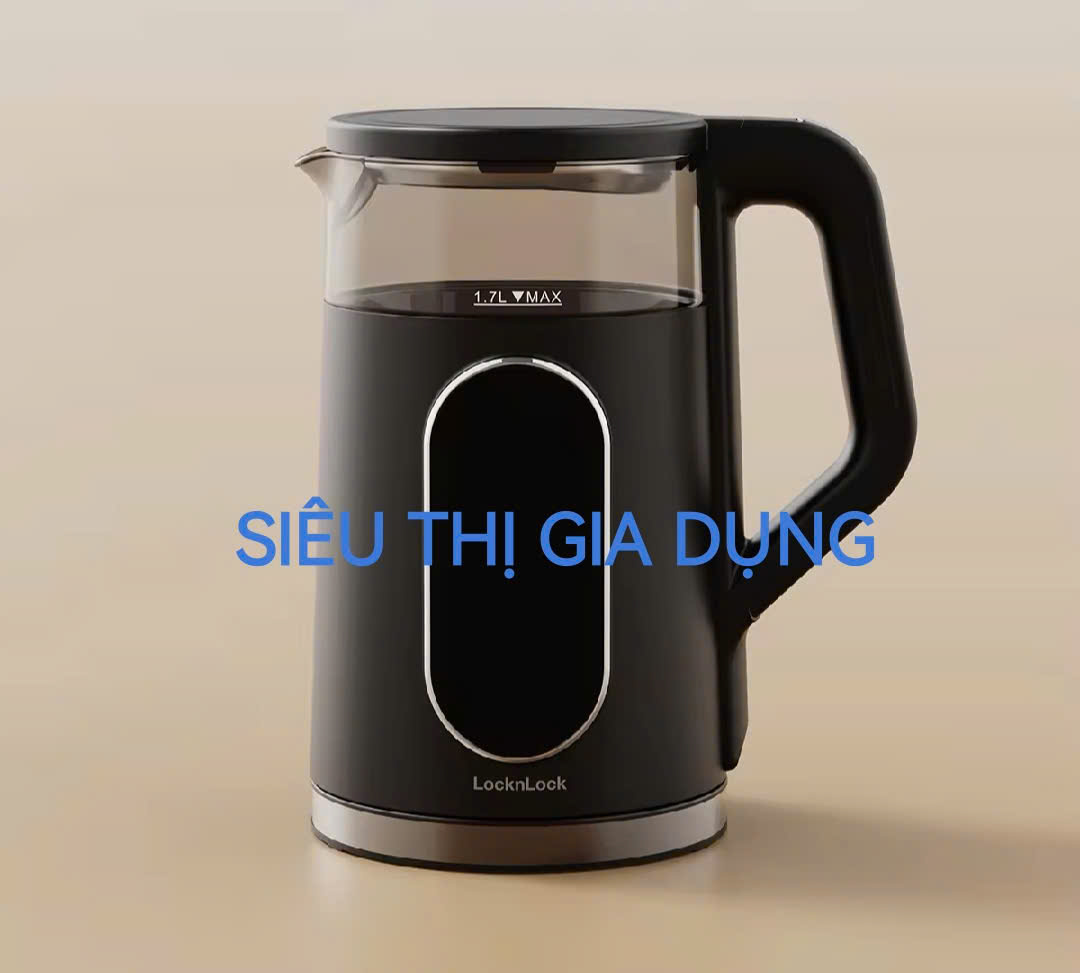 Ấm đun siêu tốc locknlock digital electric kettle 1.7l - màu đen ejk286blk