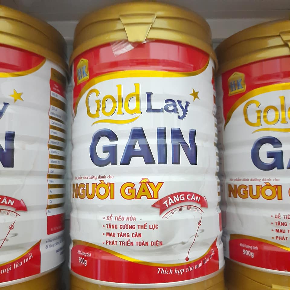 SỮA TĂNG CÂN DÀNH CHO NGƯỜI GẦY GOLDLAY GAIN LON 900G DATE MỚI