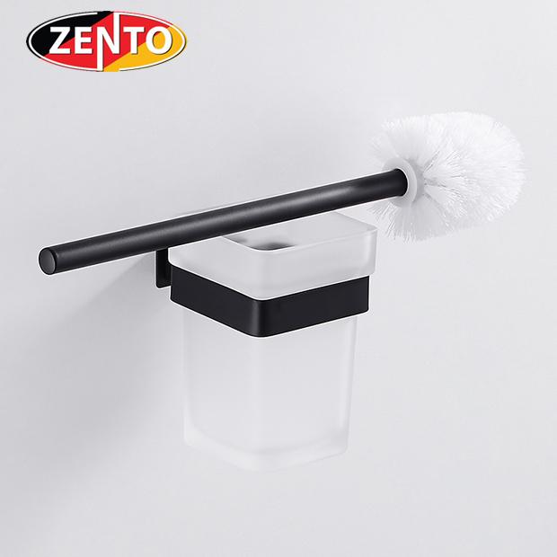 Bộ chổi cọ & kệ đỡ toilet inox304 black series zento hc6807