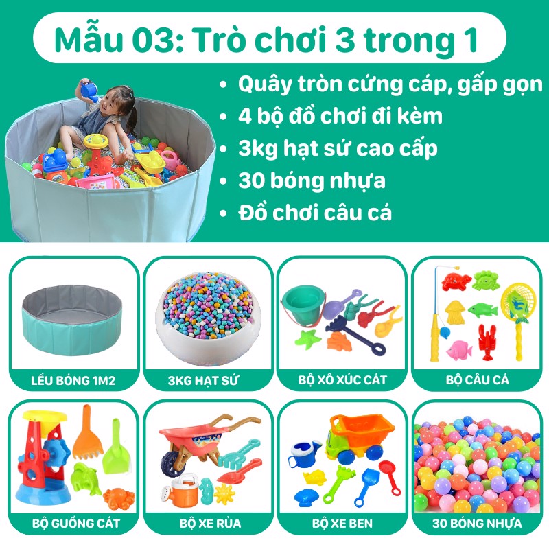 Đồ chơi combo xúc cát nhiều phụ kiện cho bé yêu vui chơi