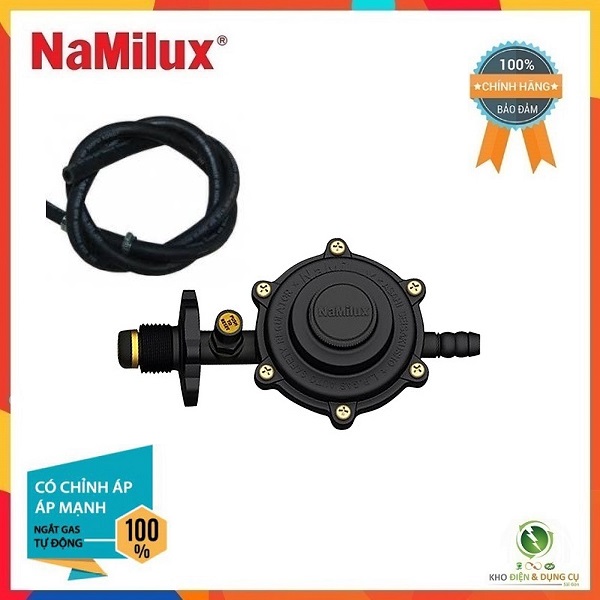 BỘ VAN ĐIỀU ÁP NGẮT GAS TỰ ĐỘNG NAMILUX NA-345S-VN BẢO VỆ AN TOÀN + 1,5 MÉT DÂY DẪN GAS NAMILUX + 2 CỔ DÊ