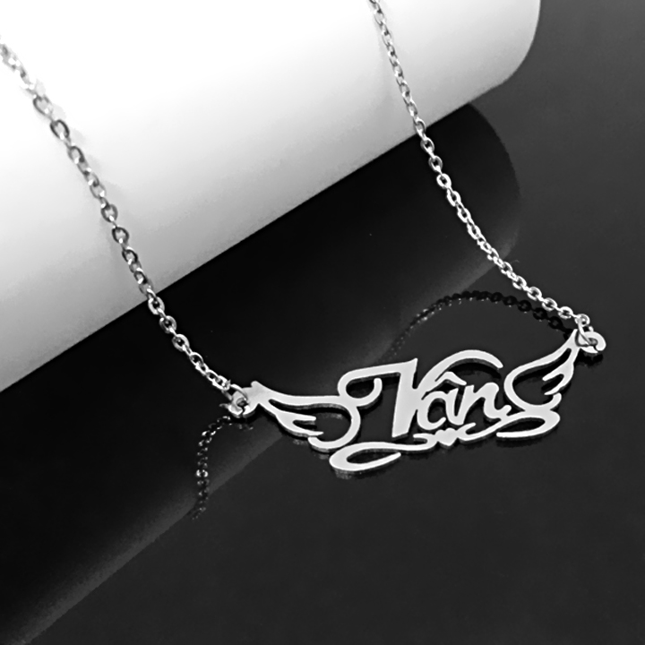 DÂY CHUYỀN INOX TÊN VÂN, VÒNG CỔ CHỮ VÂN TT049 - đẹp, không đen, không gỉ, chuẩn thời trang