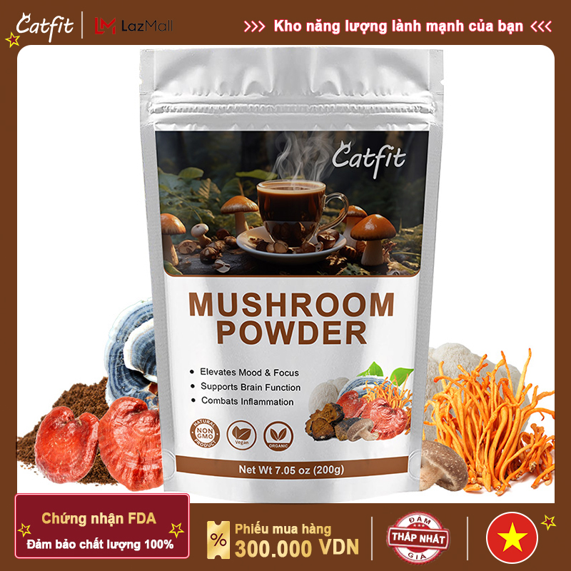 Mushroom coffee alternative blend-supports memory recognition, clarity