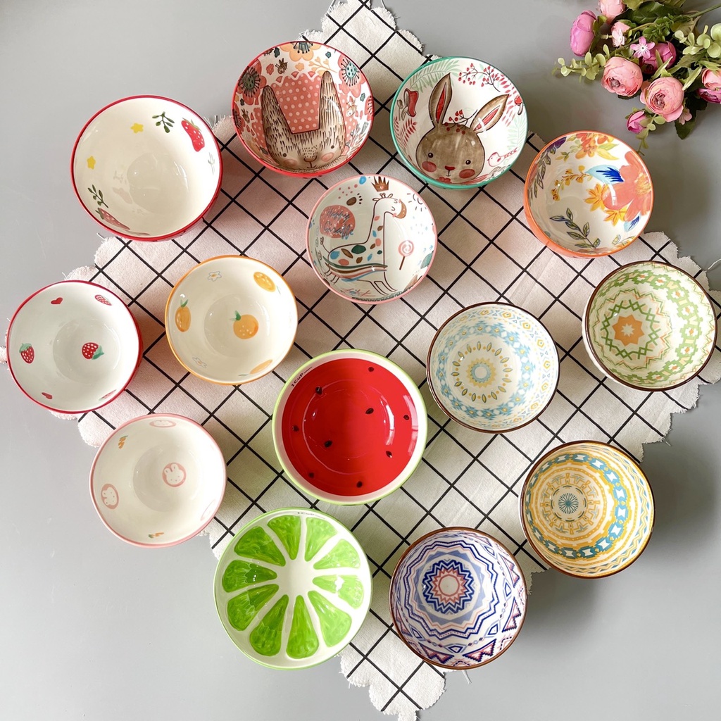 Tổng hợp bát ăn cơm bát chè đĩa sứ chén dĩa sứ dễ thương cute decor cao cấp