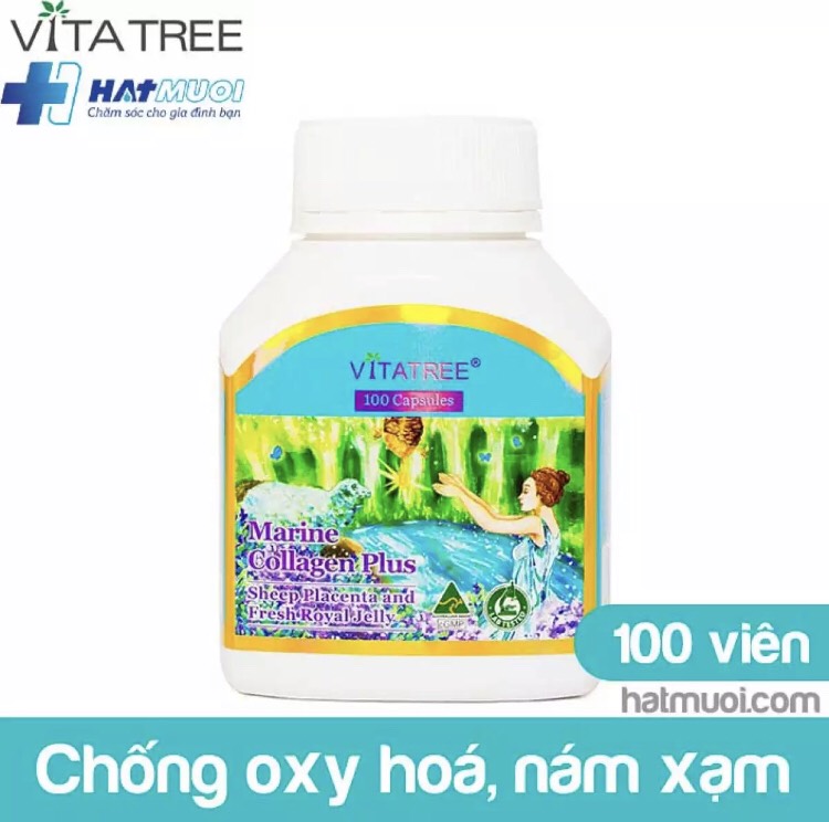[HCM]Vitatree Marine Collagen Plus – Chống oxy hoá nám xạm cải thiện sức khoẻ viên uống đa năng đẩy lùi lão hoá từ Úc