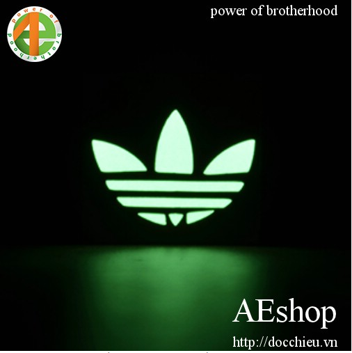 miếng dán xe dạ quang tự phát sáng ban đêm Adidas