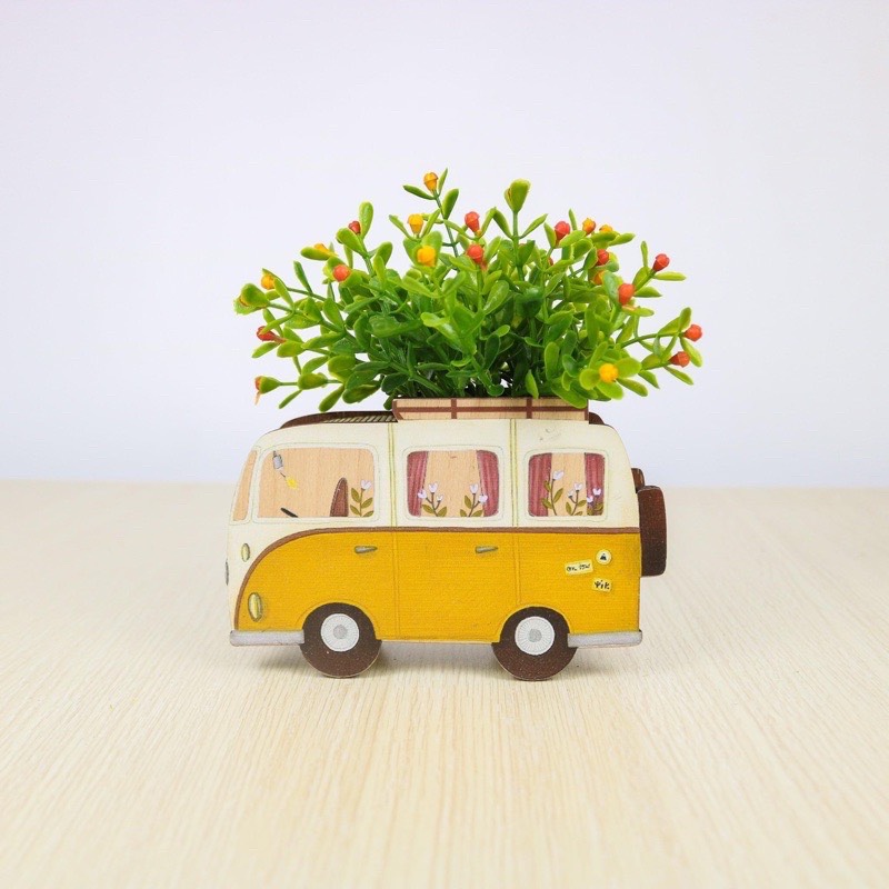 Bình lọ cắm hoa bằng gỗ trang trí để bàn kiểu dáng độc đáo, mới lạ