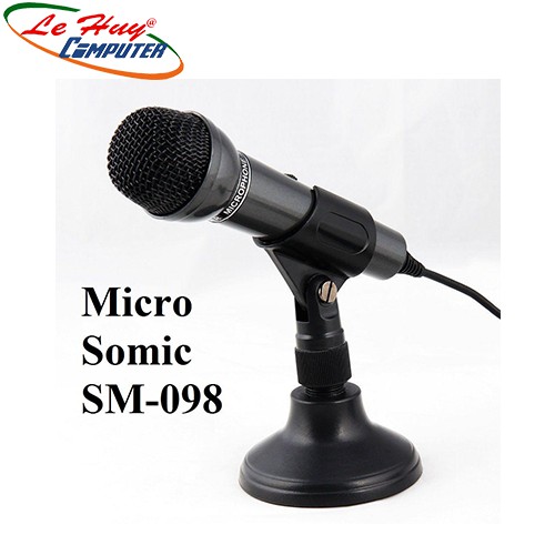 Micro thu âm somic senic sm-098 màu đen, có chân để