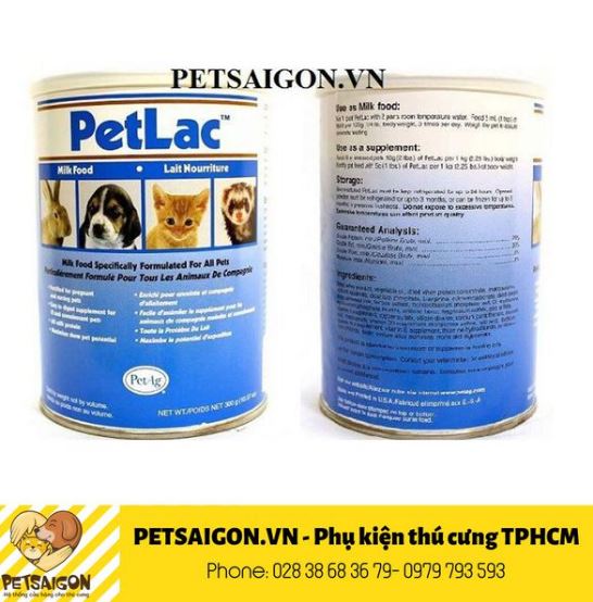 Sữa bột petlac cho thú cưng 300gr - sữa cho thú cưng
